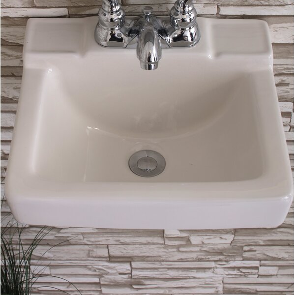 Ceramic 14 Wall Mount Bathroom Sink by Fine Fixtures
