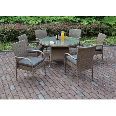 7 Piece Dining Set with Cushions JB Patio