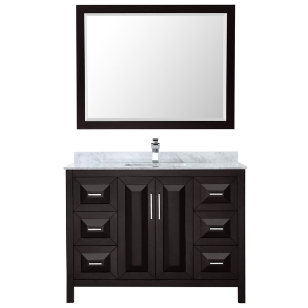Daria 48 Single Bathroom Vanity Set with Mirror by Wyndham Collection