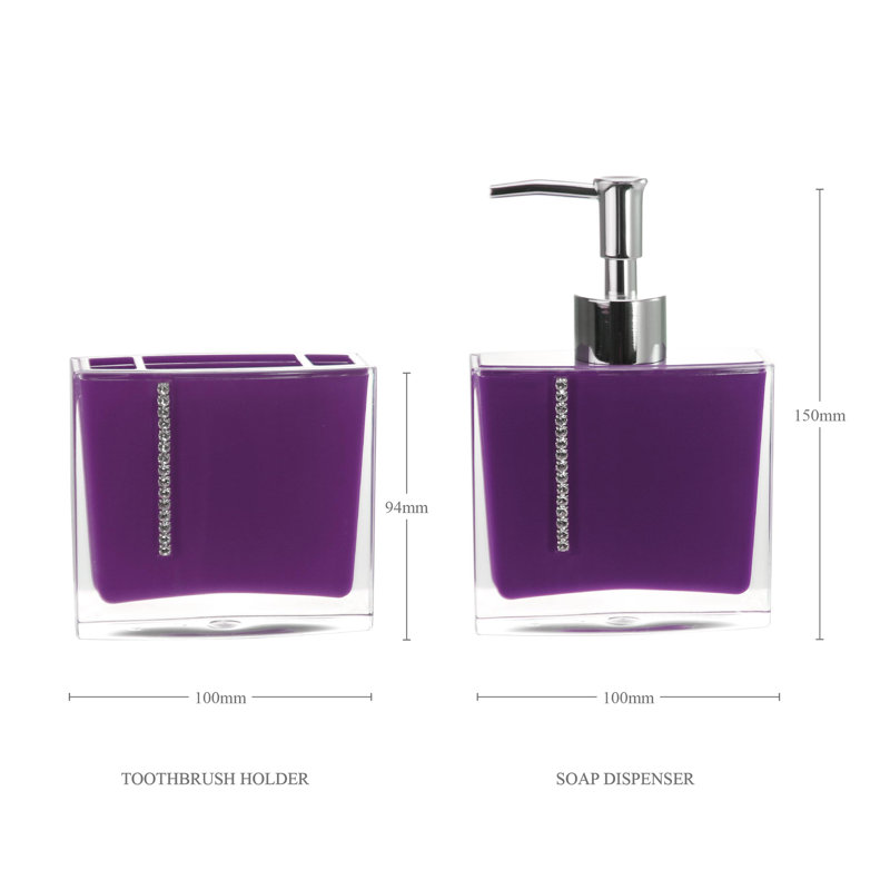 purple soap dispenser