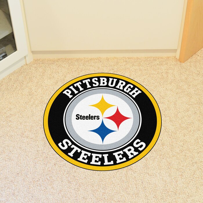 Nfl Pittsburgh Steelers Roundel 27 In X 27 In Non Slip Indoor Only Door Mat
