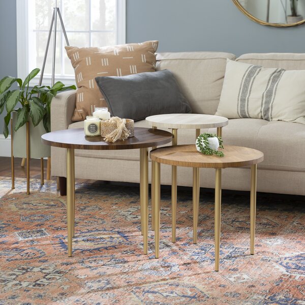 Schmid 3 Piece Nesting Table By George Oliver