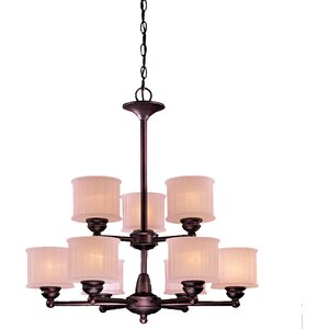 Beckemeyer 9-Light Drum Chandelier