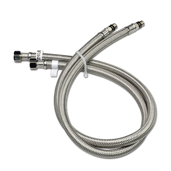 Vessel Sink Faucet Stainless Steel Flexible Water Supply Hose (Set of 2) by Luxier