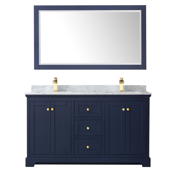 Wyndham Collection Avery 60" Double Bathroom Vanity Set ...