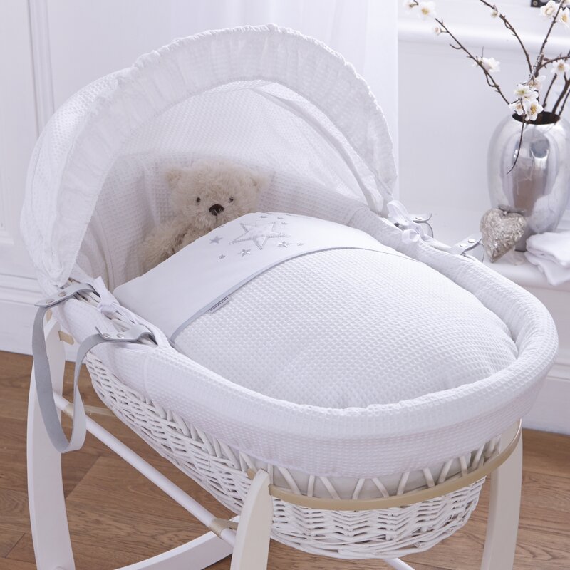 wayfair grey moses basket