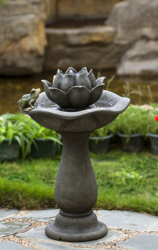 Jeco Inc. Lotus Flower and Frog Tiers Water Fountain & Reviews Wayfair