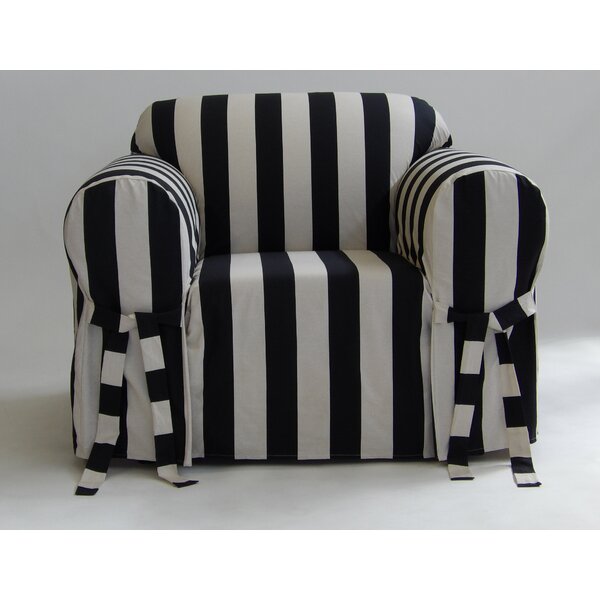 Stripe Box Cushion Armchair Slipcover By Breakwater Bay