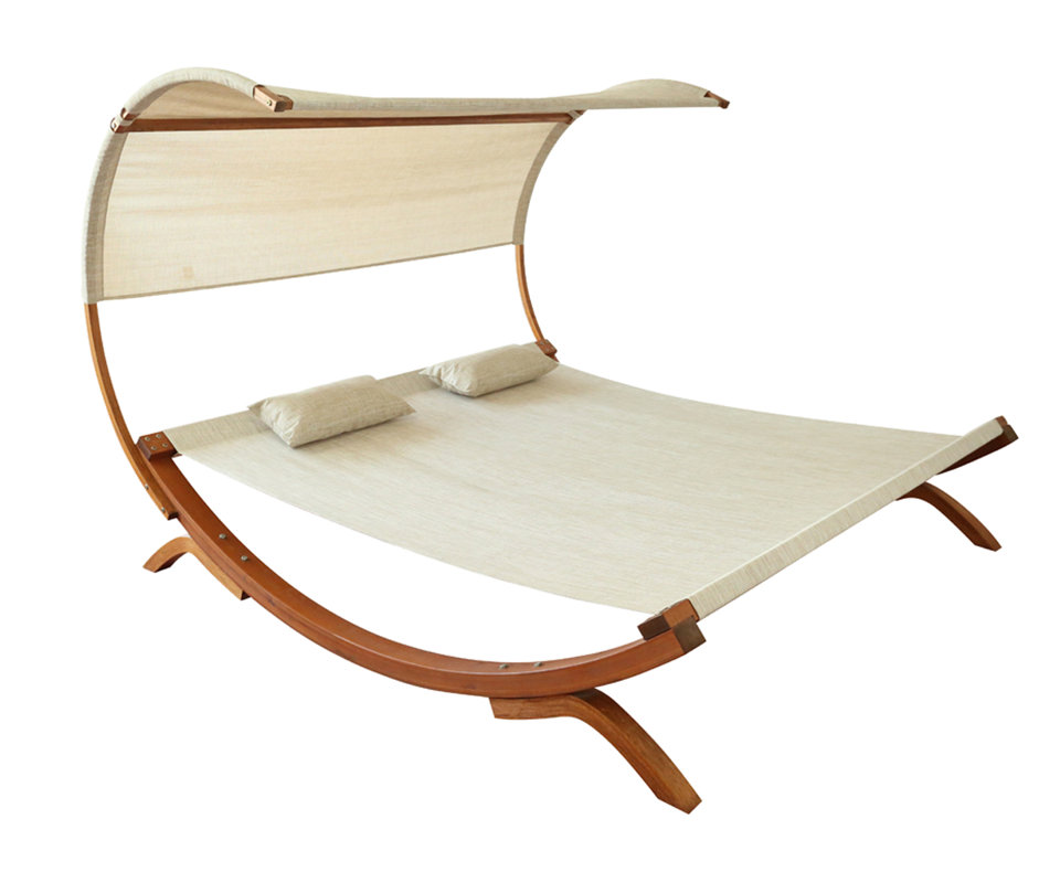 Leisure Season Sunbed with Canopy & Reviews Wayfair