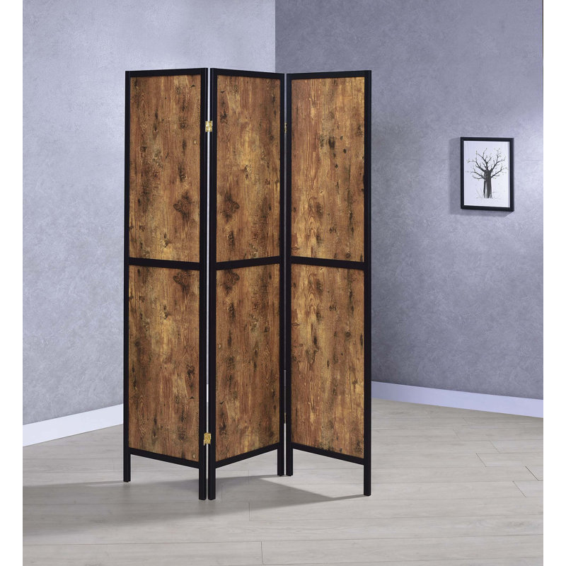 Solid Wood Room Screen Divider Black Finish 3 Or 4 Panel