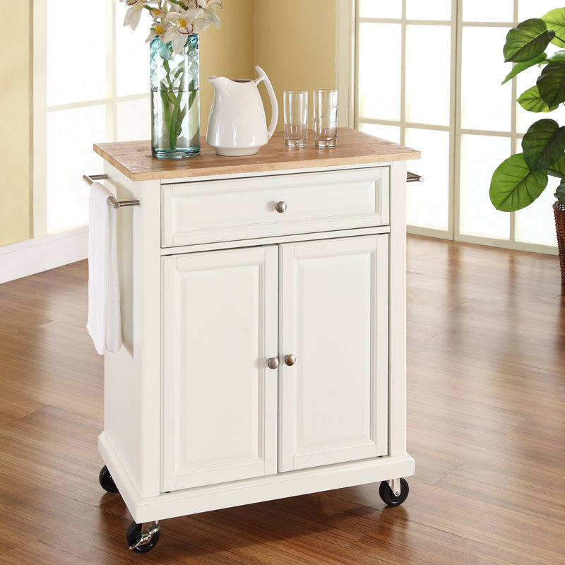 Bexton Kitchen Cart With Wood Top Bexton Kitchen Cart With Wood Top