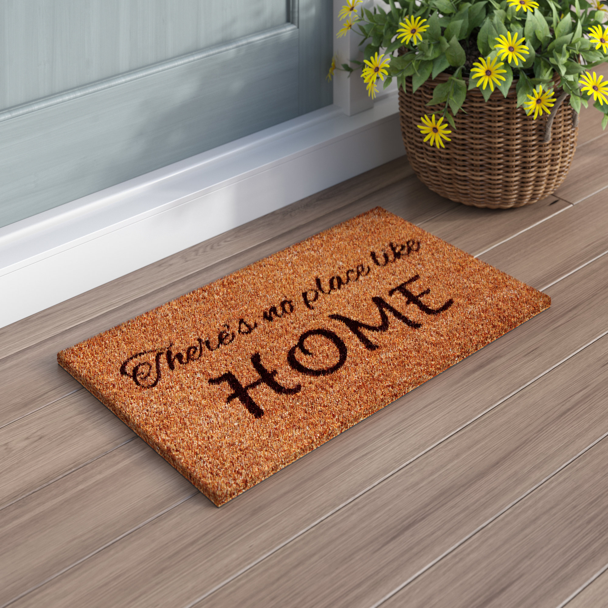 Winston Porter Kraig No Place Like Home Non Slip Outdoor Door Mat