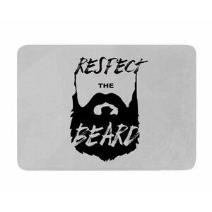 Respect the Beard by Juan Pauli Memory Foam Bath Mat