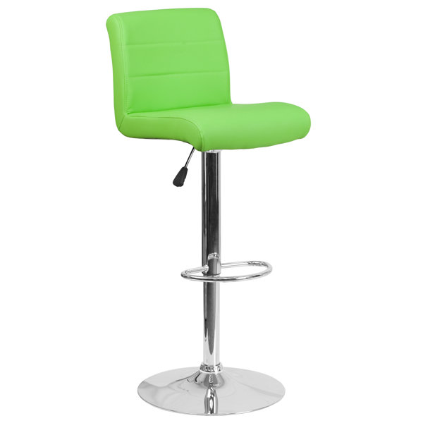Deshong Adjustable Height Swivel Bar Stool by Wade Logan