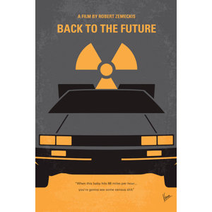 'Back to the Future Minimal Movie Poster-Part I' Vintage Advertisement on Wrapped Canvas
