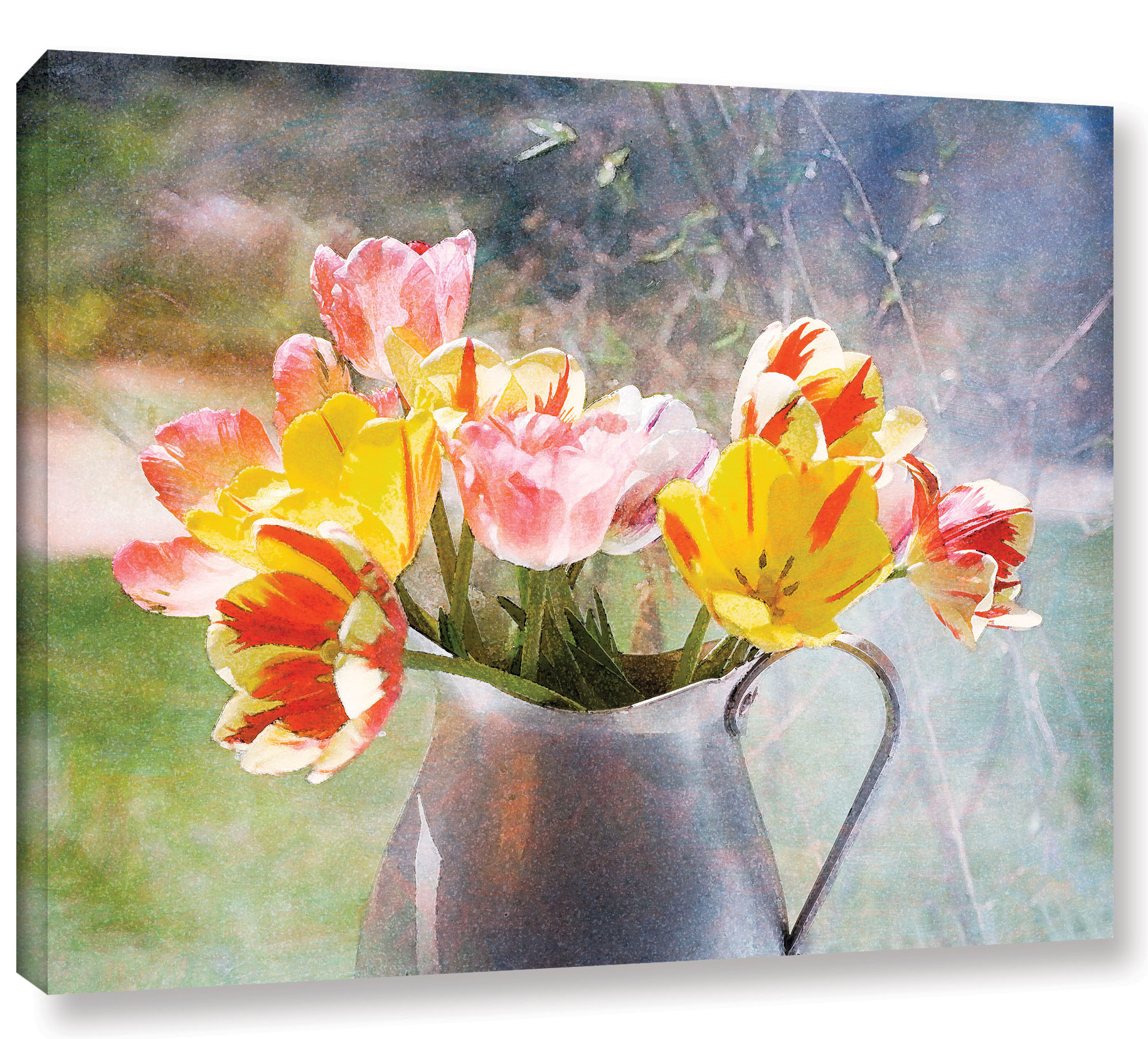 August Grove Rembrandt Tulips Graphic Art On Wrapped Canvas Wayfair