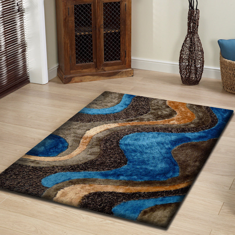 Rug Factory Plus Hand Tufted Brown Blue Area Wayfair Hand Tufted Brown Blue Area Rug