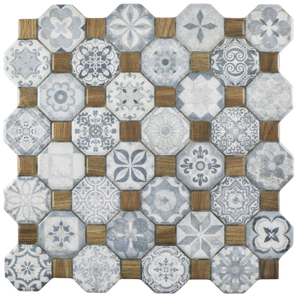Edredon 12.25 x 12.25 Ceramic Tile in Blue/Gray by EliteTile