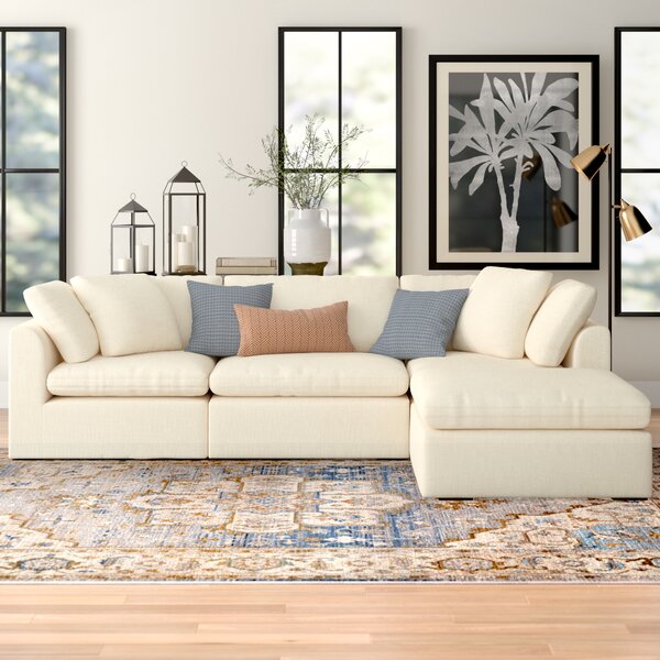 Grantville Reversible Modular Sectional With Ottoman By Three Posts