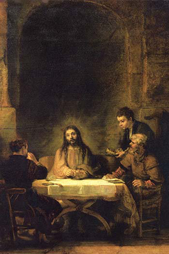 Buyenlarge Christ In Emmaus By Rembrandt Van Rijn Painting Print