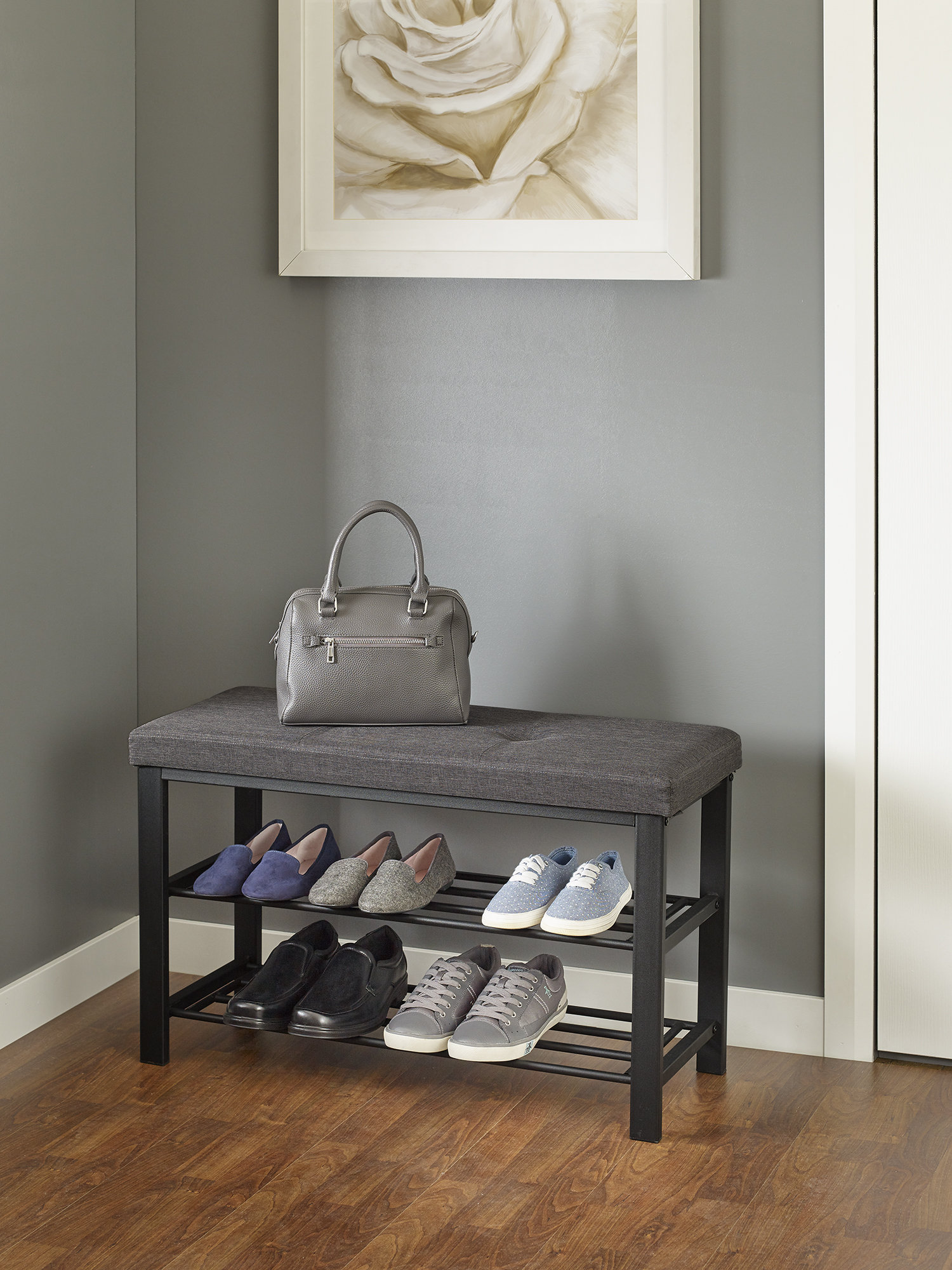metal shoe racks for sale on Neatfreak Metal Shoe Storage Bench Reviews Wayfair