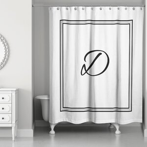 Ashbrook Classic Monogrammed Shower Curtain