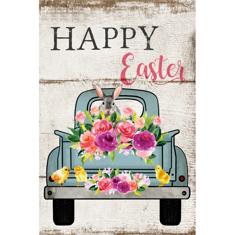 Flags Galore Decor And More Happy Easter Truck 2 Sided Polyester