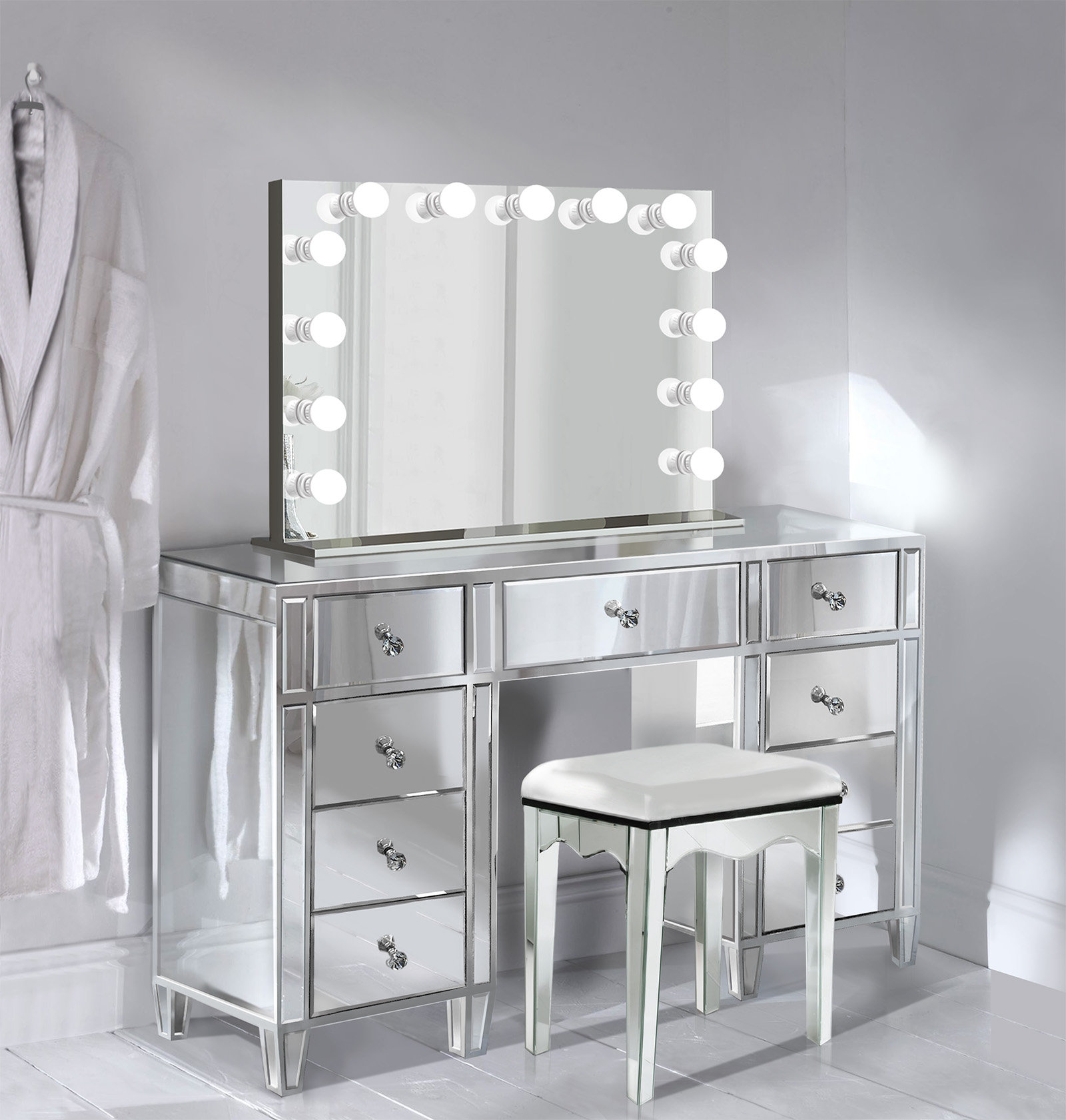Everly Quinn Escamilla Vanity Set With Mirror Wayfair Everly Quinn Escamilla Vanity Set With