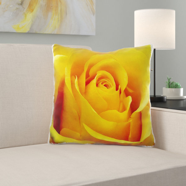 rose throw pillow