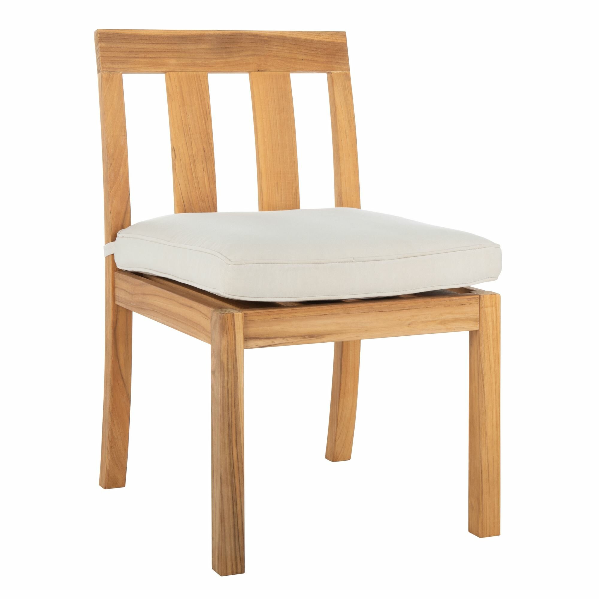 Ducan Teak Patio Dining Chair With Cushion Allmodern