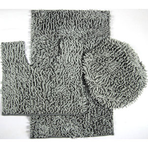Van Wyck 3 Piece Mix Chenille Bath Mat Set
