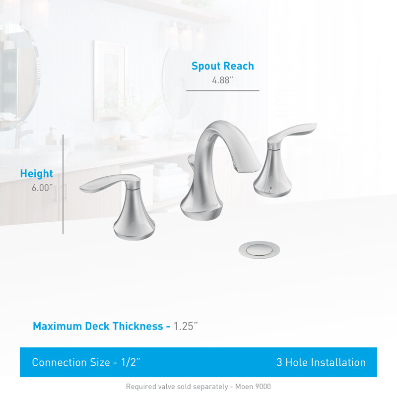 Moen Eva Widespread Bathroom Faucet & Reviews Wayfair