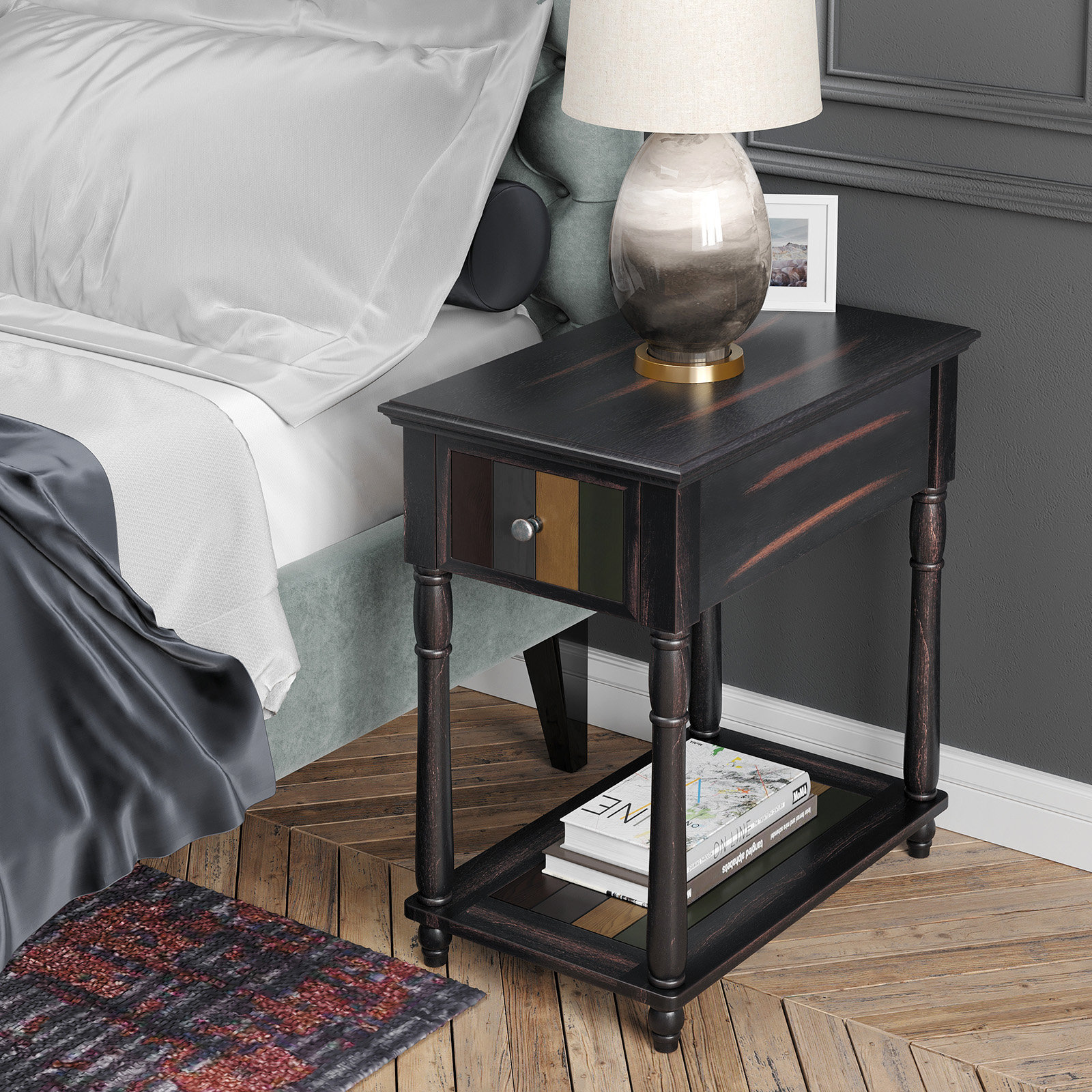 Gracie Oaks Dodger 3 Tier Narrow End Table Wayfair