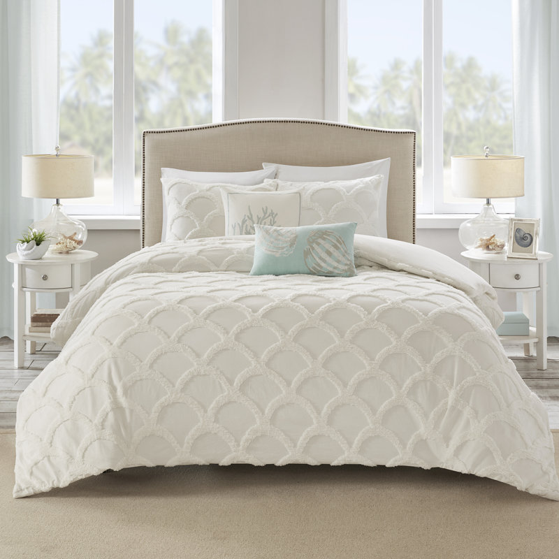 Cannon Beach Cotton Tufted Chenille Duvet Set Reviews Joss Main Cannon Beach Cotton Tufted Chenille Duvet Set