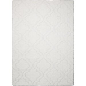 Hand-Tufted White Area Rug