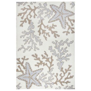 Maryland Hand-Tufted Off White/Tan Indoor/Outdoor Area Rug