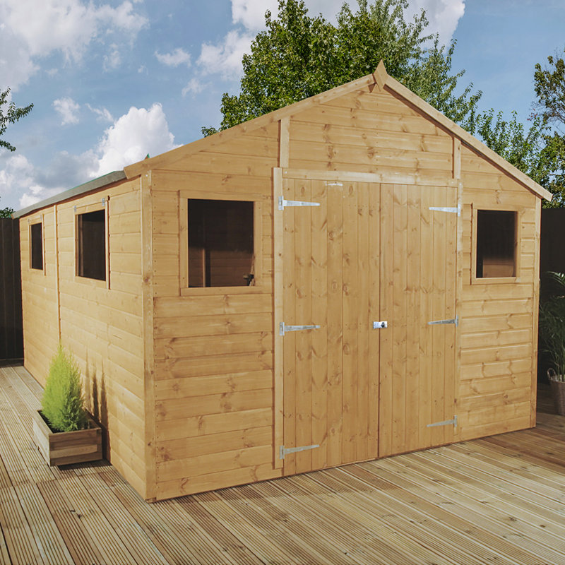 Mercia Garden Products 12 Ft. W x 10 Ft. D Shiplap Wooden ... Garden sheds build for new zealand weather, buy it from treasurebox.