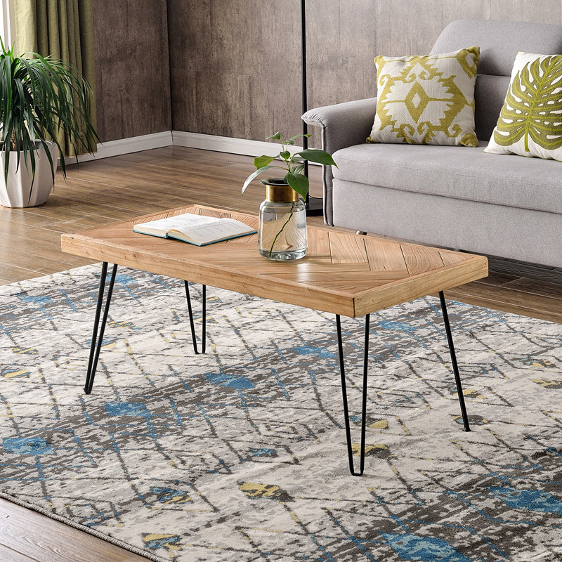 Harper Bright Designs Modern Hairpin Legs Design Wooden Coffee