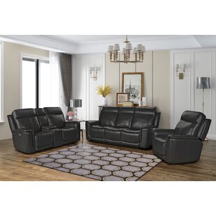 Route Burbank Leather Reclining Configurable Living Room Set by Red Barrel Studio®