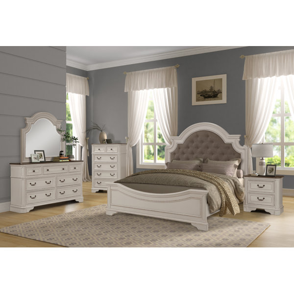 Best Design Lilia Oak Wood Standard 4 Piece Bedroom Set By One Allium Way Sale