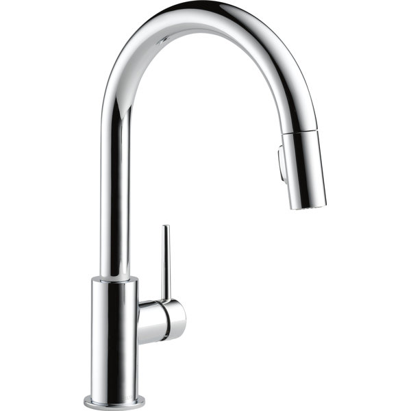Trinsic Pull Down Single Handle Kitchen Faucet with MagnaTite® Docking and Diamond Seal Technology by Delta