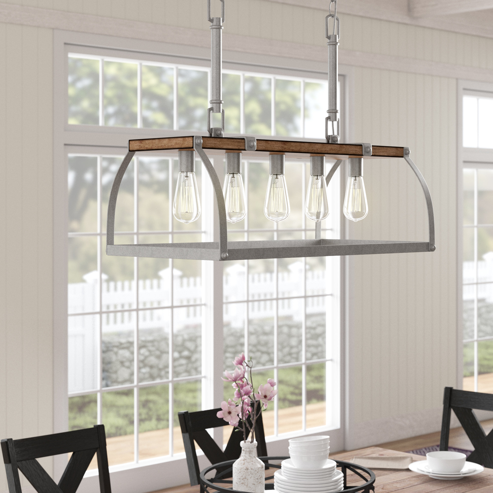 Gracie Oaks Milla 5 Light Rectangle Chandelier Reviews Gracie Oaks Milla 5 Light Rectangle Chandelier Reviews