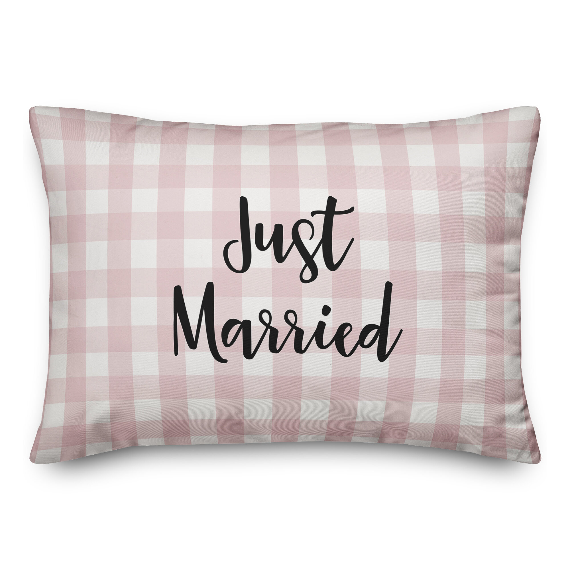 Ebern Designs Southwood Just Married Throw Pillow Wayfair