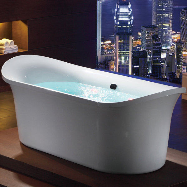 Free Standing Air Bubble 74.75 x 33.5 Bathtub by EAGO