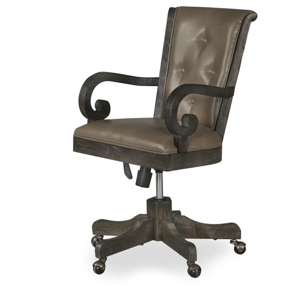 Ellenton Fully Upholstered Mid-Back Executive Chair by Greyleigh