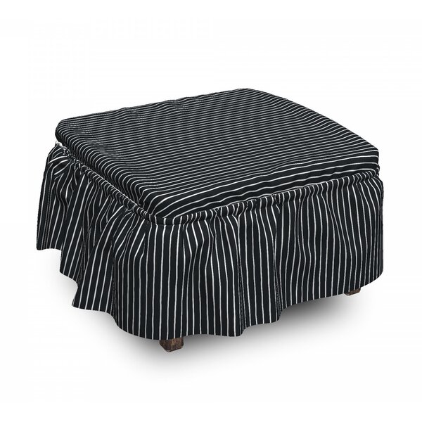 Stripes Ottoman Slipcover (Set Of 2) By East Urban Home