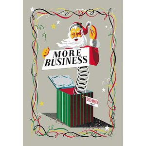 Jack-in-the-Box Santa Vintage Advertisement