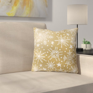 Snow Squall Guilded Indoor/Outdoor Throw Pillow