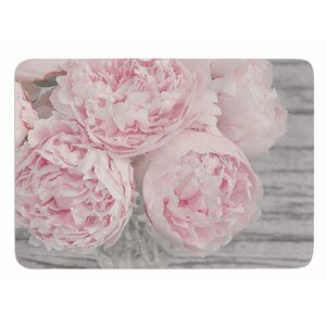 Peony Flowers by Suzanne Harford Bath Mat
