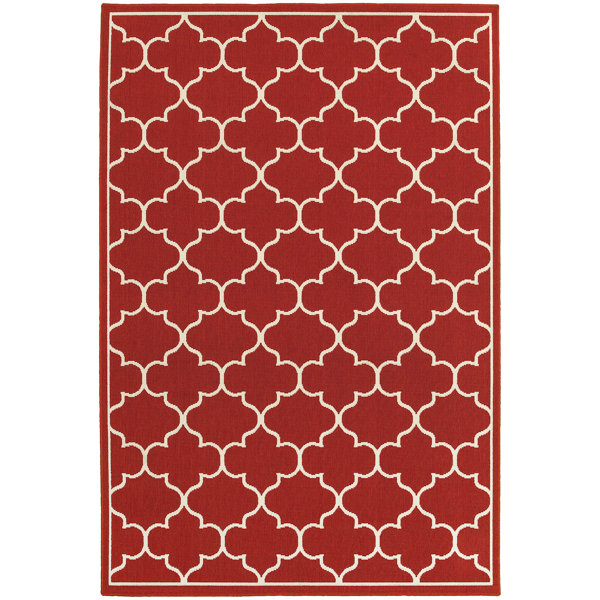 Duncan Red Indoor/Outdoor Area Rug by Charlton Home